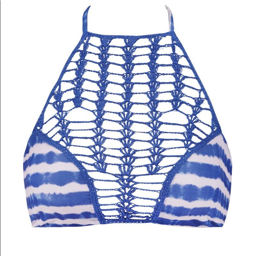 Acacia Panama Crochet High Neck Bikini Top